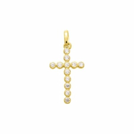 Pendentif en or jaune et oxyde de zirconium