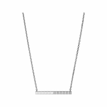 Collier Chopard Ice Cube Pure en or blanc et diamants