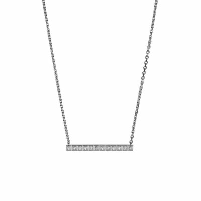 Collier Chopard Ice Cube Pure en or blanc et diamants