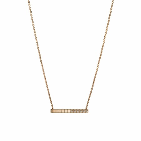 Chopard Ice Cube Pure necklace, rose gold and diamonds partially set