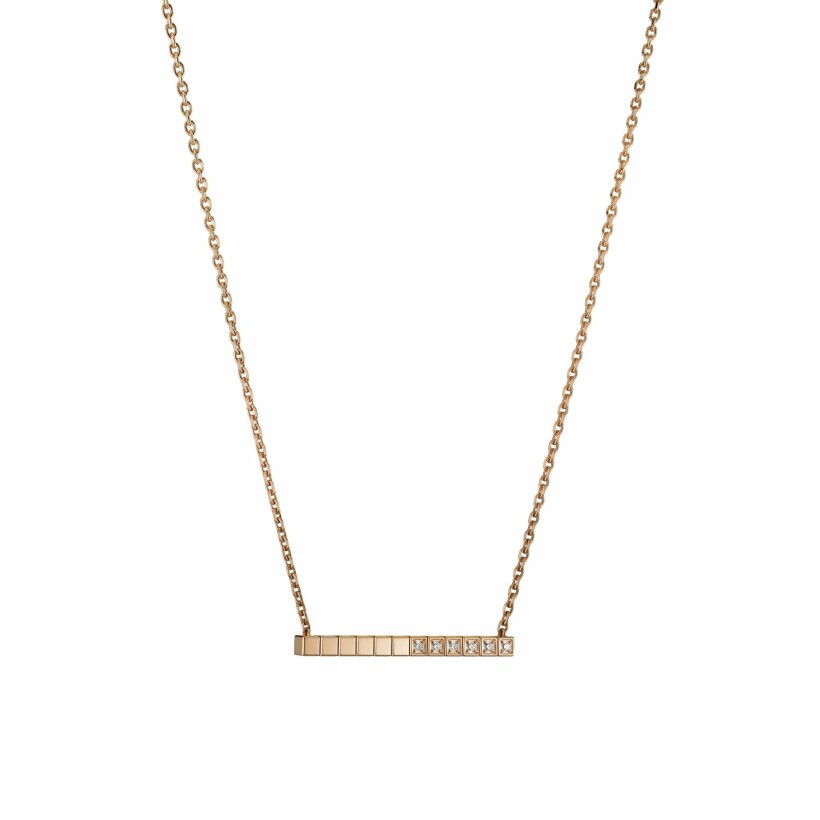 Chopard Ice Cube Pure necklace, rose gold and diamonds