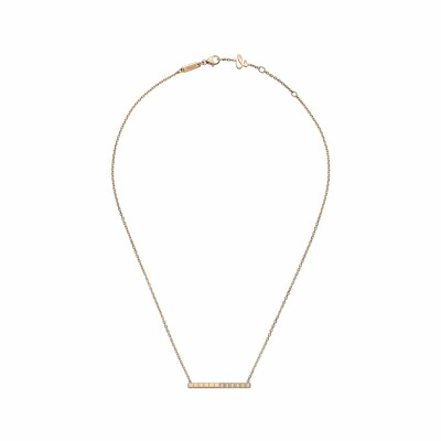 Chopard Ice Cube Pure necklace, rose gold and diamonds partially set