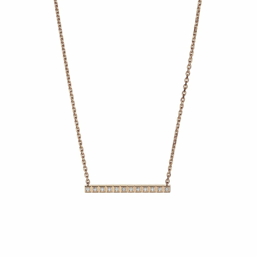 Chopard Ice Cube Pure in rose gold and diamonds necklace