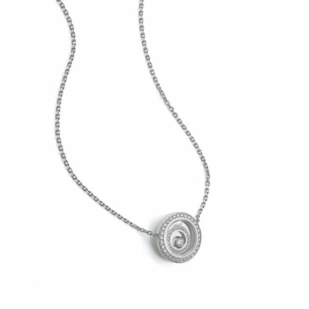 Collier Chopard Happy Spirit en or blanc et diamants