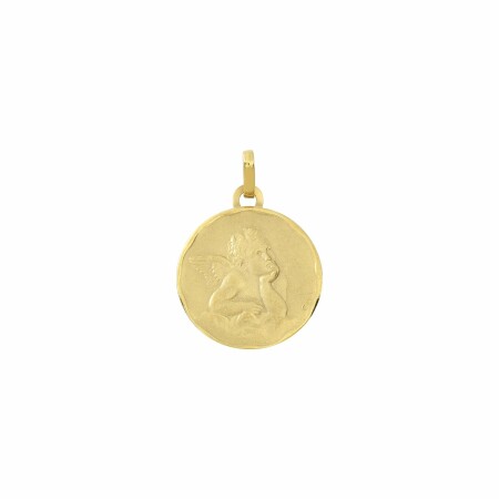 Médaille ange rêveur en or jaune