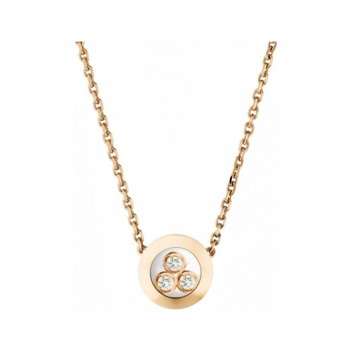 Collier Chopard Happy Diamonds Icons en or rose et diamants