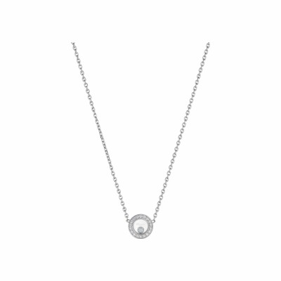 Collier Chopard Happy Diamonds Icons en or blanc et diamants