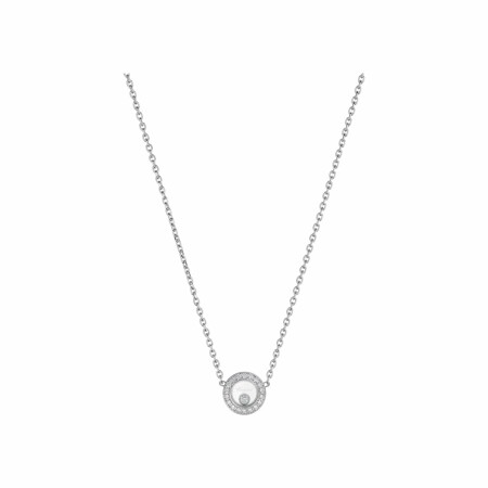 Collier Chopard Happy Diamonds Icons en or blanc et diamants