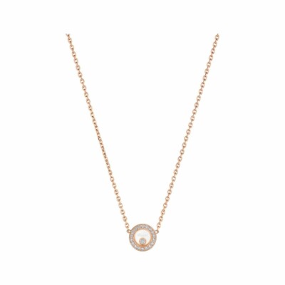 Collier Chopard Happy Diamonds Icons en or rose et diamants