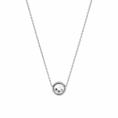 Collier Chopard Happy Diamonds Icons en or blanc et diamants