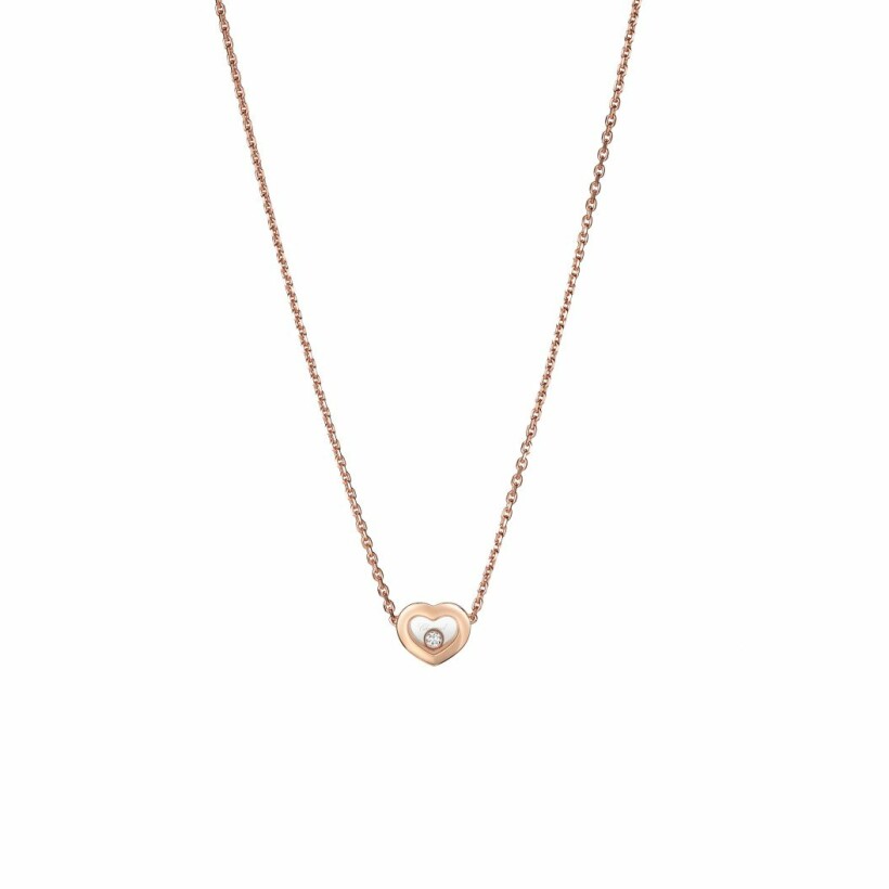 Collier Chopard Happy Diamonds Icons en or rose et diamants