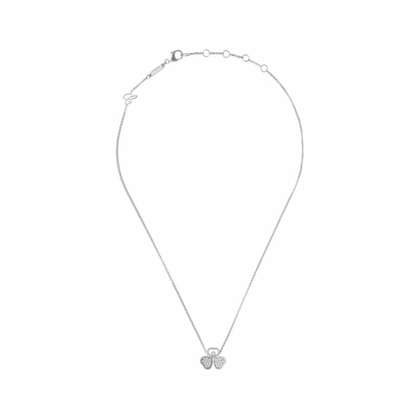 Chopard Happy Hearts necklace, white gold, diamonds