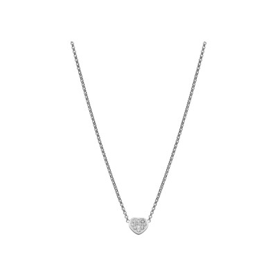 Collier Chopard My Happy Hearts en or blanc et diamants