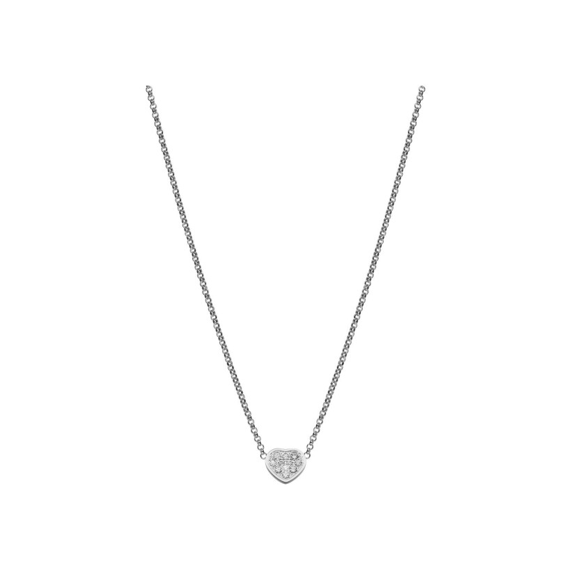 Chopard My Happy Hearts necklace, white gold and diamonds
