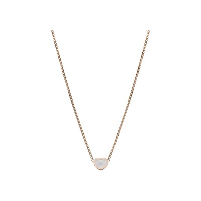 Chopard My Happy Hearts necklace, rose gold and mother of pearl