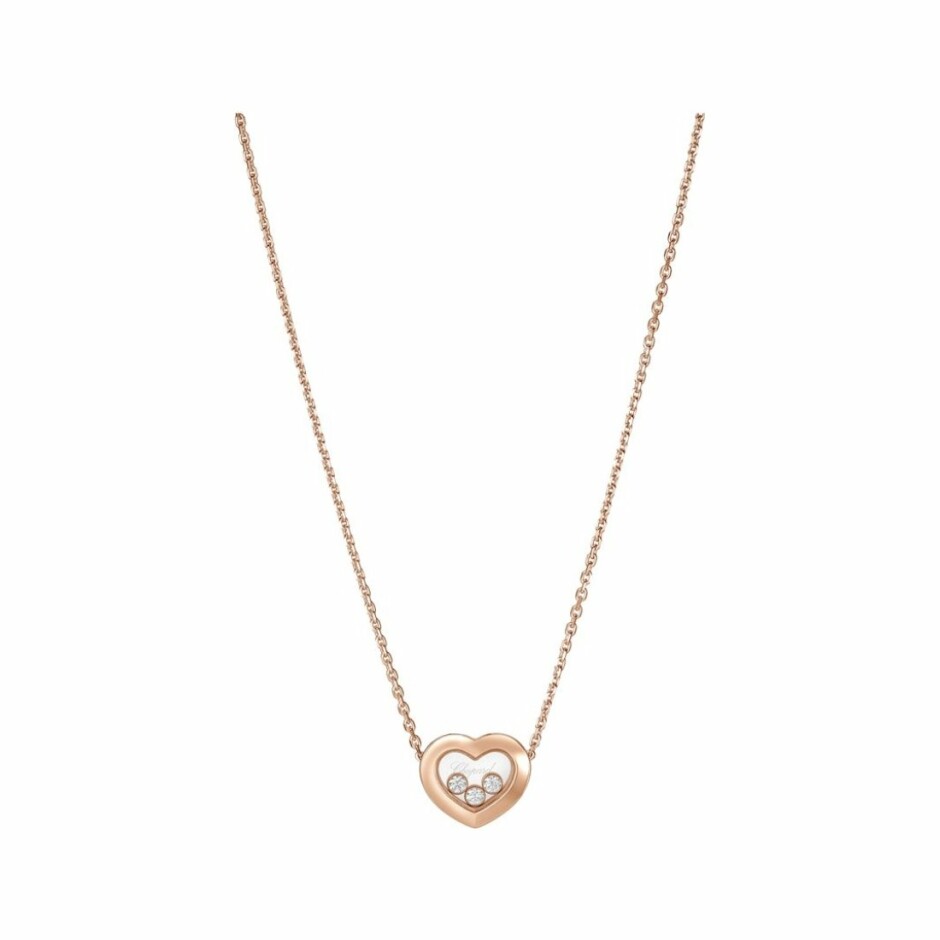 Collier Chopard Happy Diamonds Icons en or rose et diamants