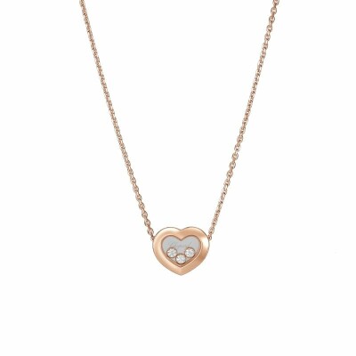 Collier Chopard Happy Diamonds Icons en or rose et diamants