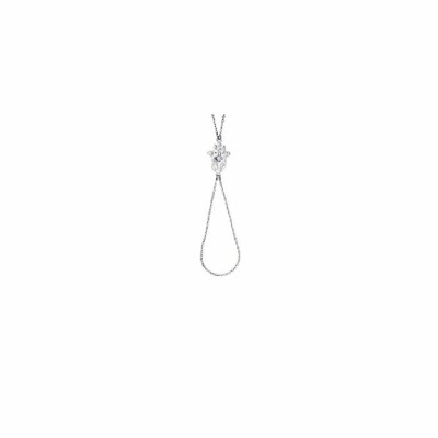 Bracelet en argent et oxydes de zirconium, longueur de 18cm