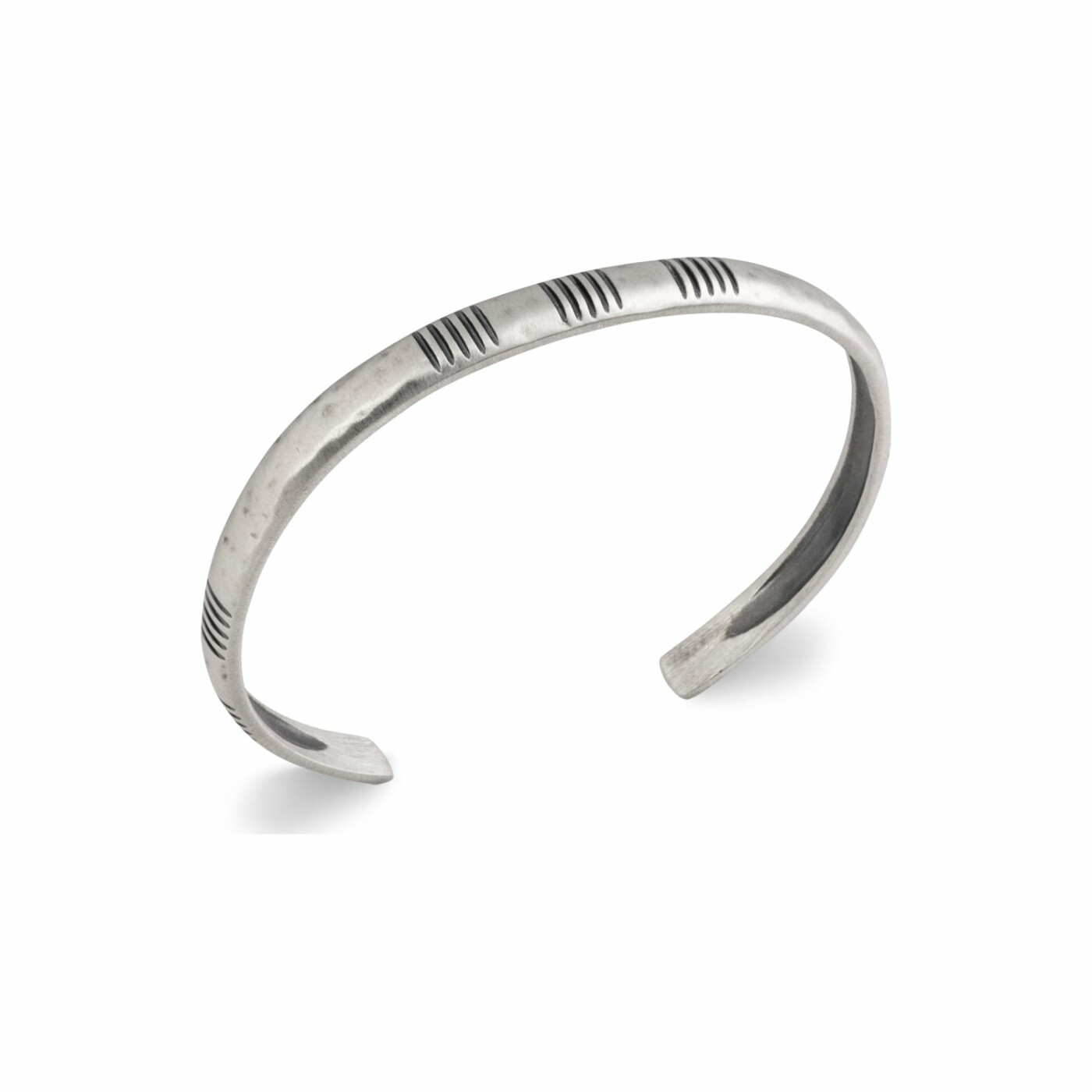 Bracelet jonc en argent, 62cm