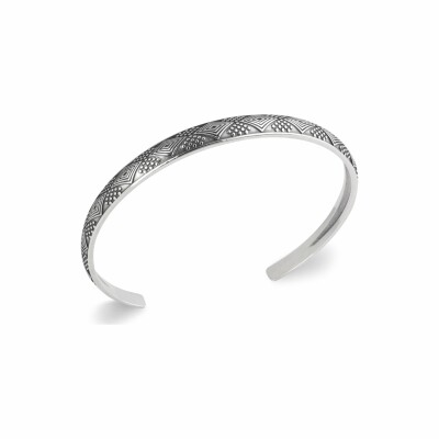 Bracelet jonc en argent, 62cm