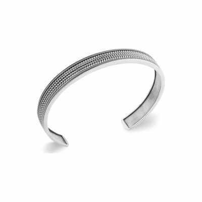 Bracelet jonc en argent, 62cm