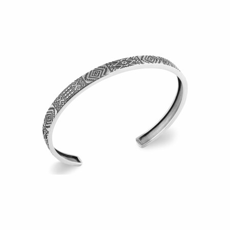 Bracelet jonc en argent, 62cm