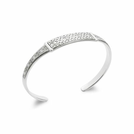 Bracelet jonc en argent, 62cm