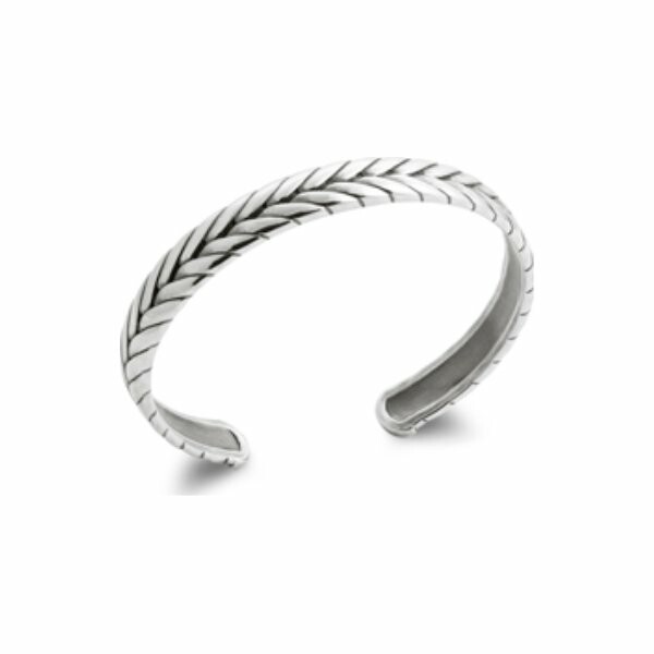 Bracelet jonc en argent, 62cm