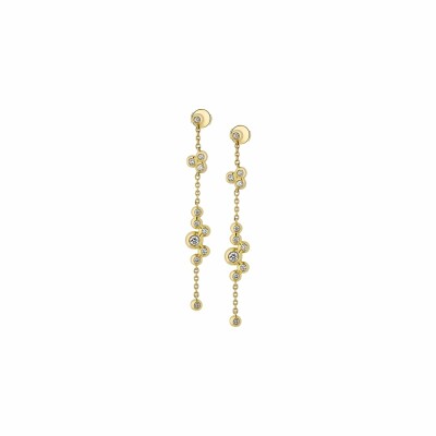 Boucles d'oreilles Garden Party Ivresse en or jaune et diamants