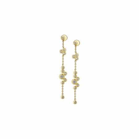 Boucles d'oreilles Garden Party Ivresse en or jaune et diamants