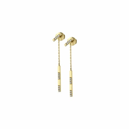 Boucles d'oreilles Garden Party Éclat en or jaune et diamants