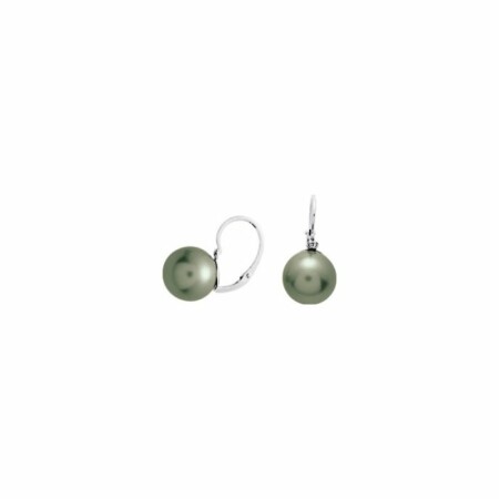 Boucles d'oreilles brisures en or blanc, 8mm