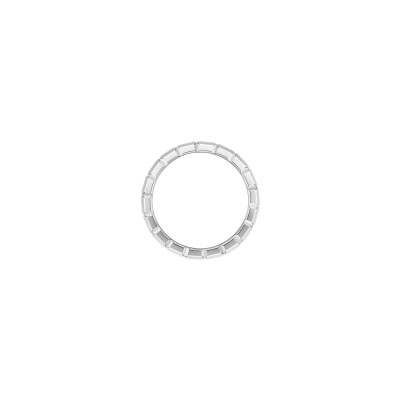 Bague Chopard Ice Cube en or blanc et diamants semi-sertis, taille 54