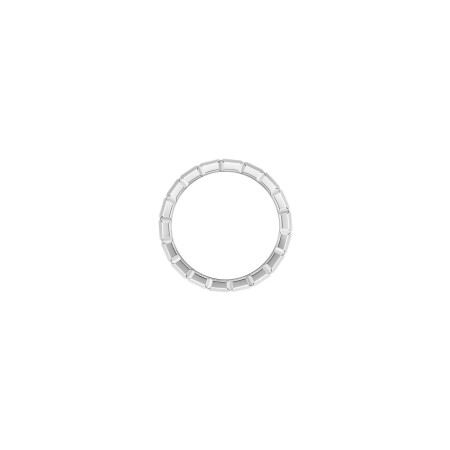 Bague Chopard Ice Cube en or blanc et diamants semi-sertis, taille 56