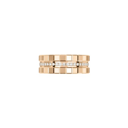 Chopard Ice Cube, rose gold, diamonds ring, size 53