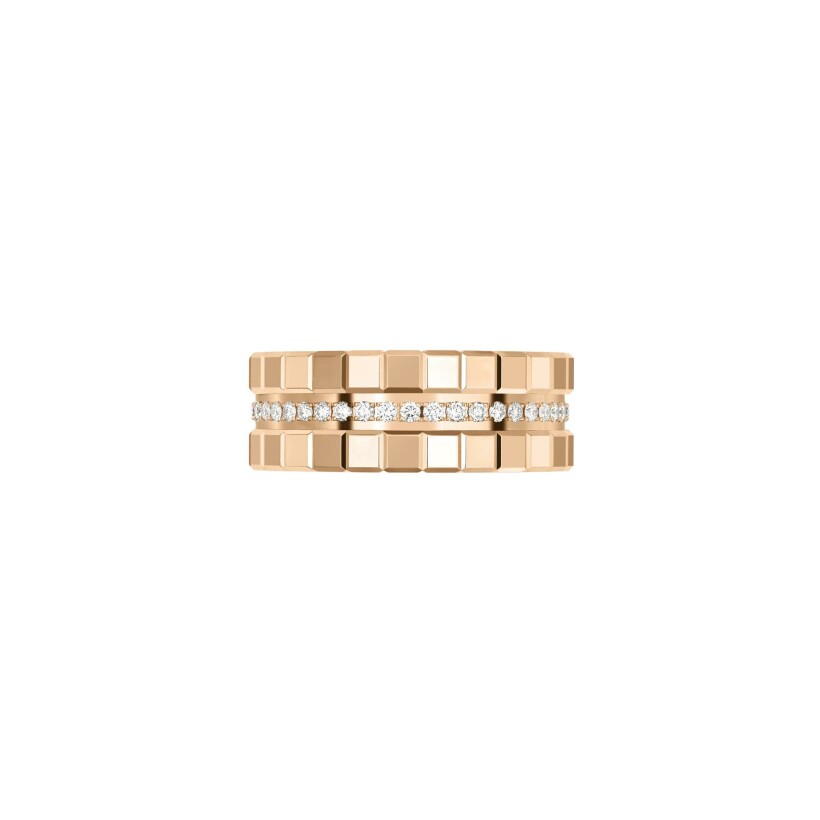 Chopard Ice Cube, rose gold, diamonds ring, size 54