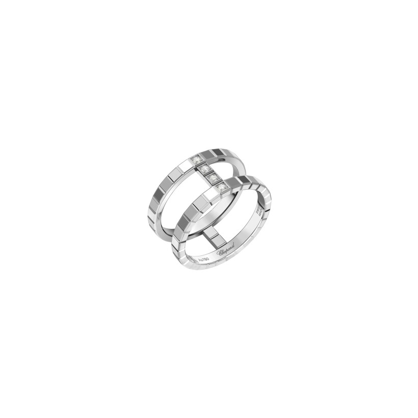 Chopard Ice Cube, white gold, diamonds ring, size 53