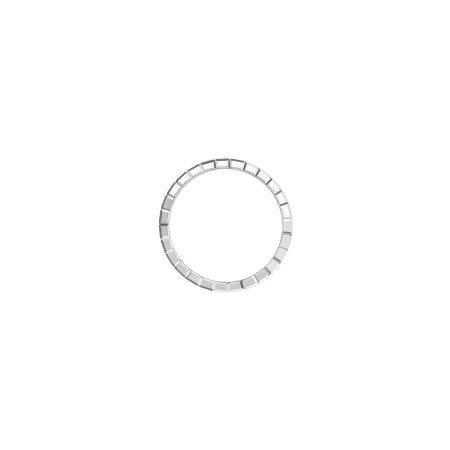 Bague Chopard Ice Cube en or blanc et diamants semi-sertis, taille 51