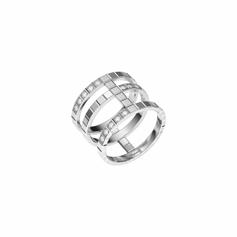 Chopard Ice Cube, white gold, diamonds ring, size 54
