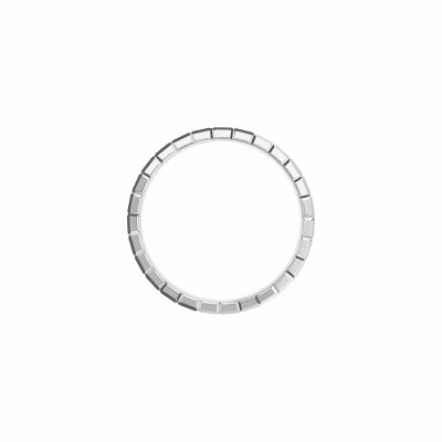 Bague Chopard Ice Cube en or blanc et diamants semi-sertis, taille 53