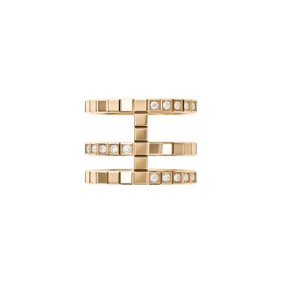 Chopard Ice Cube, rose gold, diamonds ring, size 52