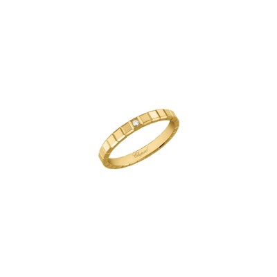 Chopard Ice Cube wedding ring, yellow gold, diamond, taille 53