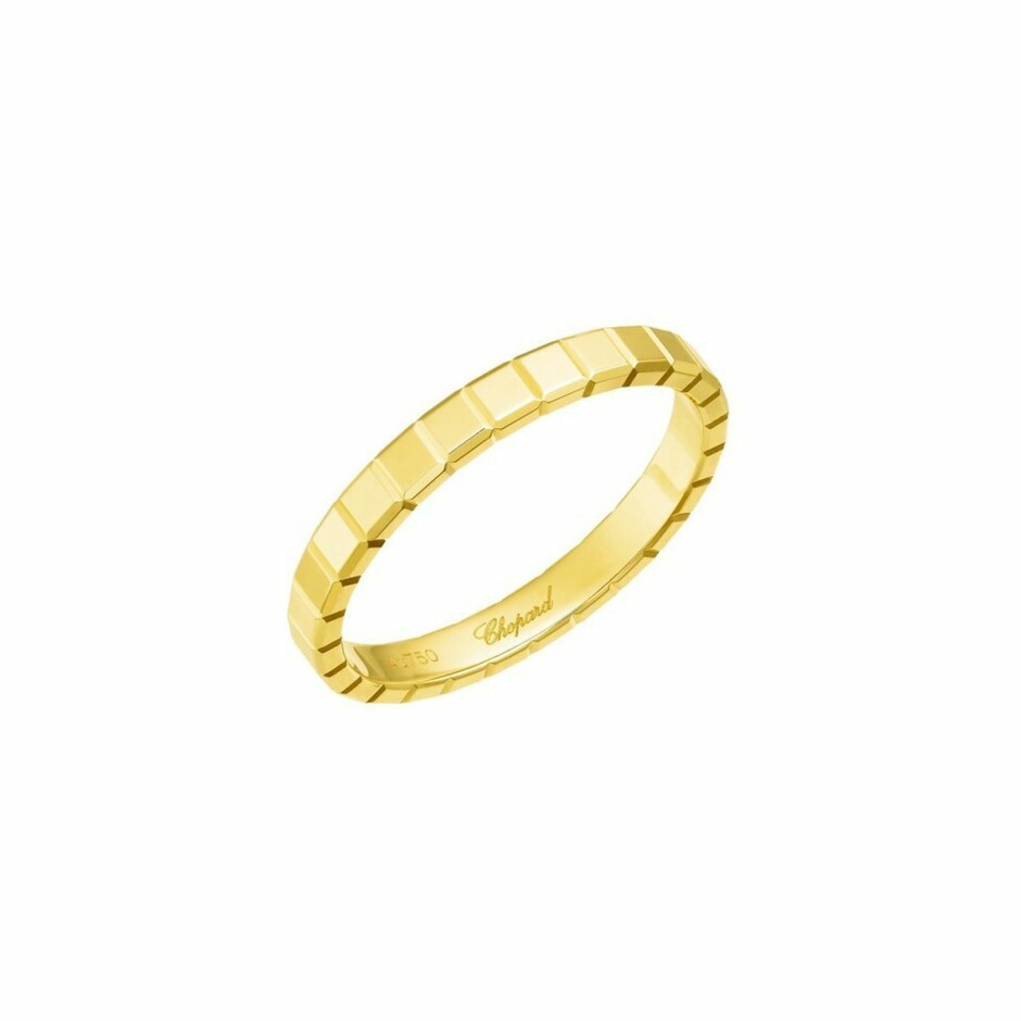 Bague Chopard Ice Cube Pure en or jaune, taille 53
