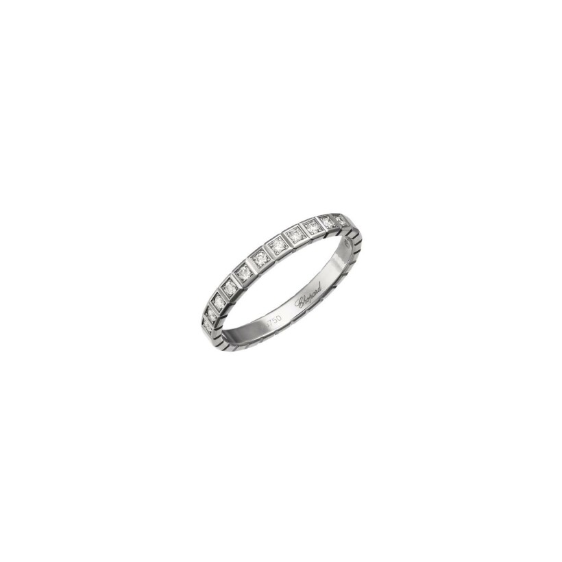 Bague Chopard Ice Cube en or blanc et diamants, taille 51