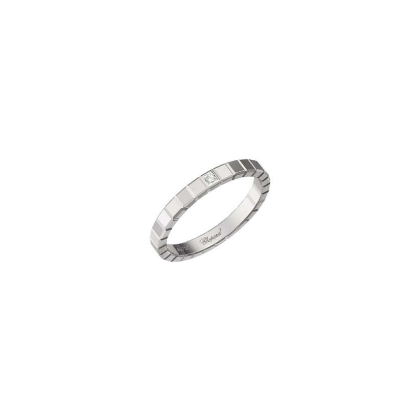 Bague Chopard Ice Cube en or blanc et diamants, taille 53