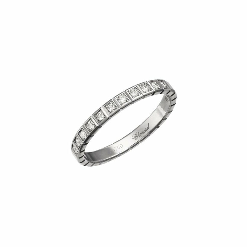 Chopard Ice Cube wedding ring, white gold, diamonds, size 52