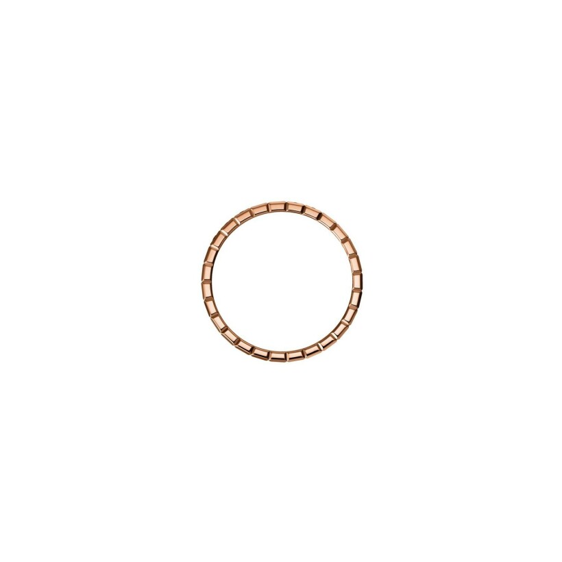 Chopard Ice Cube ring in pink gold and diamonds, size 51