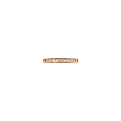 Bague Chopard Ice Cube en or rose et diamants, taille 52