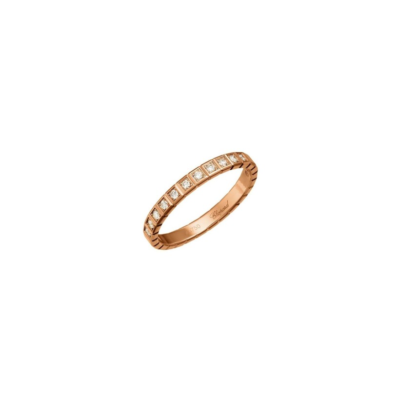 Chopard Ice Cube ring in rose gold and diamonds, size 51