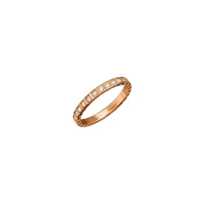 Bague Chopard Ice Cube en or rose et diamants, taille 52